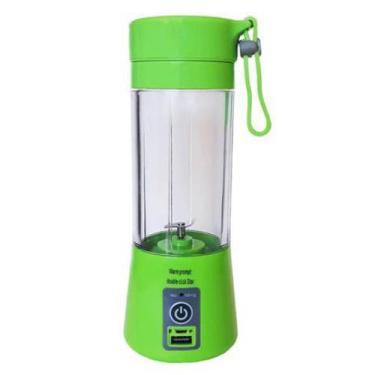 Imagem de Mini Liquidificador Portátil Recarregável Usb 6Lâminas Verde - Juice