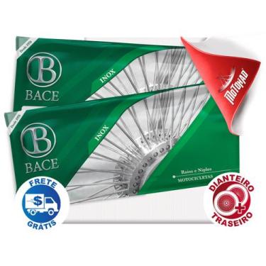 Imagem de Kit de Raio Inox Bace Xtz 150 Crosser Diant. (Disco) + Tras. (Disco) 4