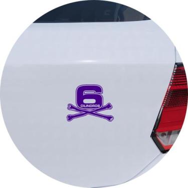 Imagem de Adesivo de Carro 6 Cilindros Tuning - Cor Roxo - Melhor Adesivo, Roxo