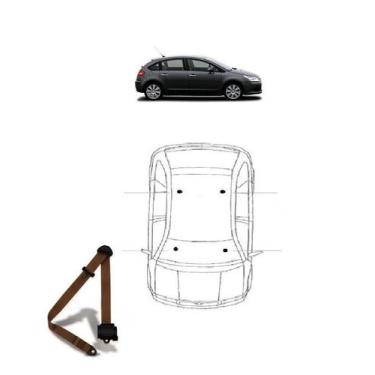 Imagem de Cinto de Segurança 3 pontos dianteiro Citroen C3 - Dialp, Marrom