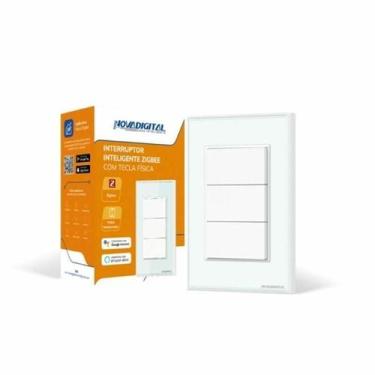 Imagem de Interruptor Inteligente Zigbee 3 Teclas Física Novadigital - Novadigit