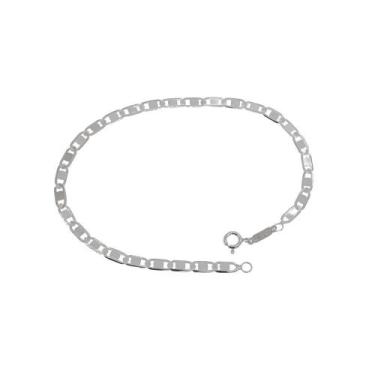 Imagem de Pulseira de prata 925 masculina rommanel piastrine 22 cm 850055