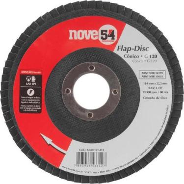 Imagem de Flap-Disc Cônico 4.1/2" G120 Costado Fibra - Nove54