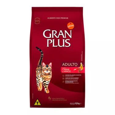 Imagem de Ração Gran Plus Gatos Adultos Carne e Arroz - 10,1Kg - GRANPLUS