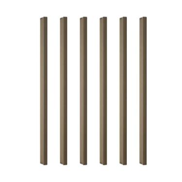 Imagem de 6 Puxador De Guarda Roupa Porta Moveis Alumínio Slim Asa 160mm (Bronze Fosco)