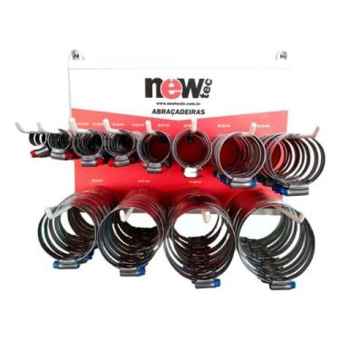 Imagem de Kit de Abraçadeiras Metálicas Fita 9mm C/ Expositor - NEWTEC