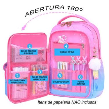 Imagem de Mochila Feminina Escolar Leve Impermeável Resistente 180 -  Beauty Pri