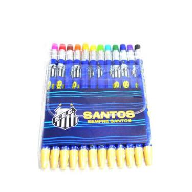 Imagem de Jogo Com 12 Lapiseiras De Cor - Santos - Mileno