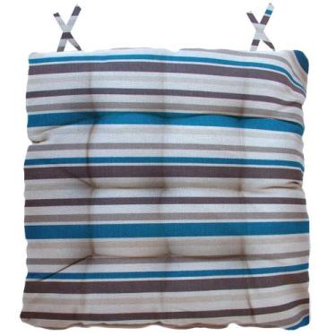 Imagem de Almofada Para Cadeira Futton Ox Tropical 40x40cm -Listras Azul - FASTL