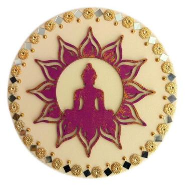 Imagem de Mandala Buda/Flor de Lótus/Resiliência e Harmonia 26cm - Aqui Tem Magi