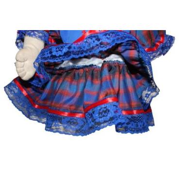 Imagem de Vestido Festa Junina Bebê de Luxo Xadrez - Fantasias Carol CM, PP - 0 