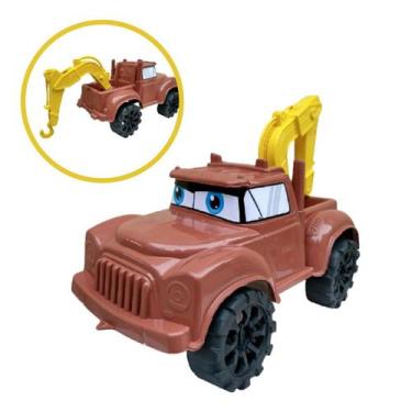 Imagem de Kit 2 Brinquedos Relampago Mcquenn Mate Caminhão Guincho - Kendy, Verm