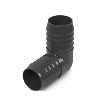 Imagem de Conector de farpa de cotovelo de mangueira de 90 graus de PVC - inserção farpada de 3,5 cm inserção farpada 90° cotovelo de PVC Sch 40 - encaixe de tubo de PVC - Conexões de farpa para mangueira de