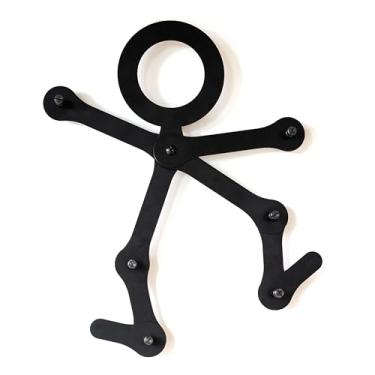 Imagem de Three by Three Seattle FIT•VERIFIQUE! Suporte de parede infantil em metal preto – Solução de gancho de pendurar personalizável, divertida e funcional para casacos, chapéus, guarda-chuvas e muito mais