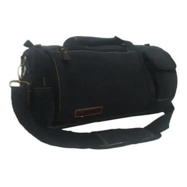 Imagem de Mala Bolsa De Mão Em Lona De Qualidade Viagem Trabalho - KVN, Preto