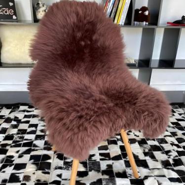 Imagem de Pelego Para Cadeiras Sofas Natural De Ovelha M Luxo Marrom