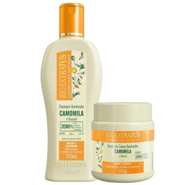 Imagem de Kit Bio Extratus Camomila & Girassol Shampoo 250ml + Banho de Creme 25