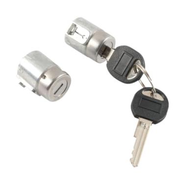 Imagem de JicSuXi 2 peças 15742229 15742230 resistente para porta dianteira esquerda direita lado automóvel acessório cilindros de fechadura de liga de zinco e kit de