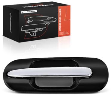 Imagem de A-Premium Maçaneta externa traseira esquerda do lado do motorista compatível com Honda CR-V CRV 1997 1998 1999 2000 2001, alavanca cromada e caixa preta, substituição # 72680-ST0-J02