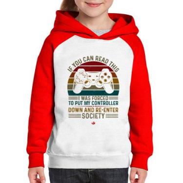 Imagem de Moletom Infantil Forced to reenter society - Foca na Moda, Branco, Ver