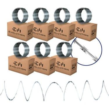 Imagem de Cerca Concertina De Arame Para Muro Galvanizada 45cm 70 Metros - Evolu