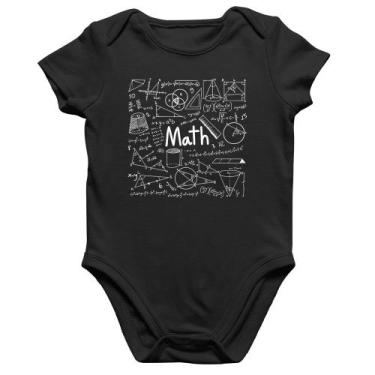 Imagem de Body Bebê Algodão Matemática - Foca na Moda, Preto, M