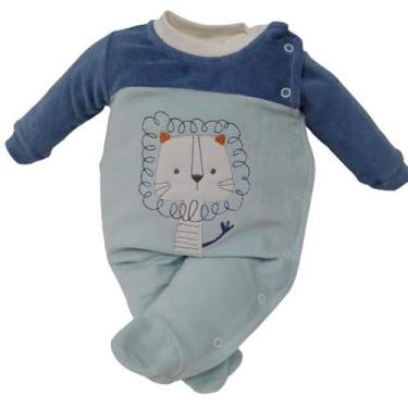 Imagem de Macacão Bordado Plush Bebê Menino Chuquinha Inverno 2875, Azul, RN ( 0