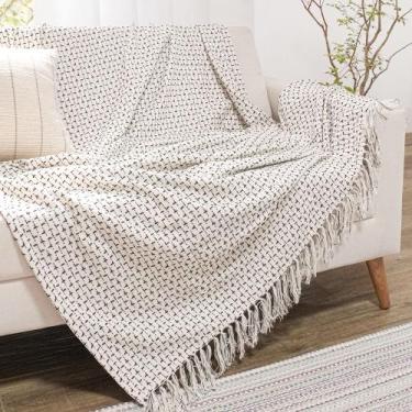 Imagem de Manta Decorativa Para Sala Sofá Poltrona Grande 1.40 X 2.10 Algodão Na