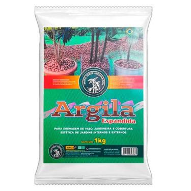 Imagem de Argila Expandida Drenagem de Vaso Mato Verde Ouro Verde 1Kg