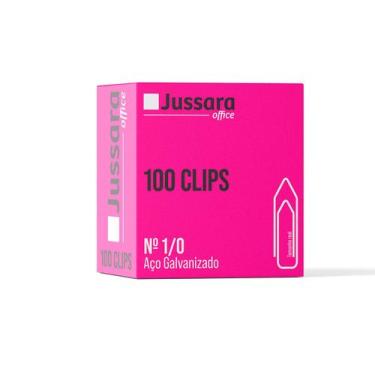 Imagem de Clips para Papel Nº 1 Aço Galvanizado Jussara - 100 Unidades