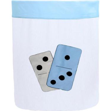 Imagem de Cesto Organizador Para Brinquedos  - Bebê & Enxoval, Dominó Cinza