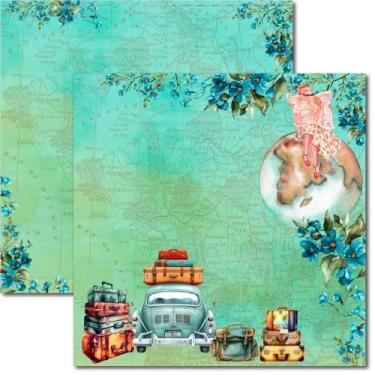 Imagem de Papel para Scrapbook Sandra Família Arte Fácil Pé Na Estrada 14 - SC-8