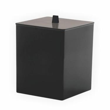 Imagem de Lixeira Quadrada Multiuso Para Banheiro Lavabo Com Tampa - Paramount, 
