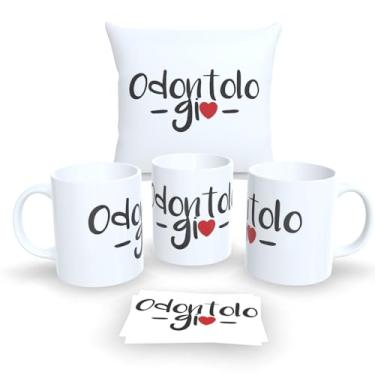 Imagem de Kit Personalizado Com Almofada 30x30cm e Caneca de Porcelana Profissões (Odontologia 3)