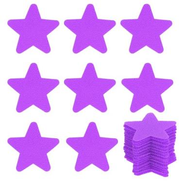 Imagem de PATIKIL Marcadores de pontos de carpete de 4 cm, 35 peças de marcadores de pontos de estrela para decoração de sala de aula de professores materiais pré-escolares, roxo escuro