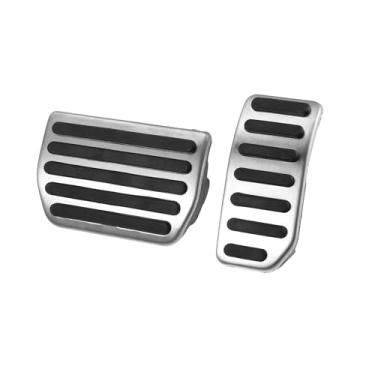 Imagem de A ABSOPRO 2 peças de capa de pedal de freio para pedal de acelerador a gás para Volvo XC60 2010-2017 substituição de item prateado