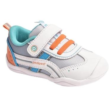Imagem de pediped Tênis masculino Grip 'N' Go First Walker, Branco, laranja, 20 Little Kid