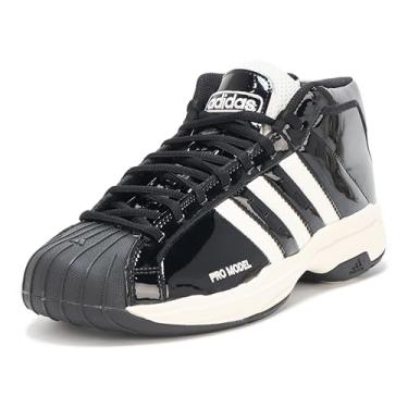 Imagem de adidas Tênis de basquete unissex adulto Pro Model 2g cano médio, Preto/Branco Nuvem, Preto, 38 BR