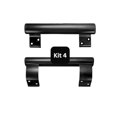 Imagem de Puxador de Porta de Correr, Kit com 4 Unidades (Preto)