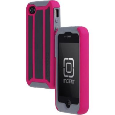 Imagem de Incipio Capa rígida Delta para iPhone 4/4S com núcleo de silicone - 1 pacote - estojo de transporte - embalagem de varejo - rosa/cinza
