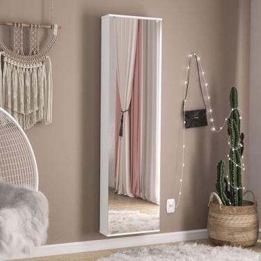 Imagem de Penteadeira Armário Porta-joias com Espelho Suspenso Dubai Branco