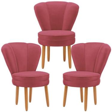 Imagem de Conjunto de 3 Poltronas para Sala Mesa de Jantar Decor Resistente - MO