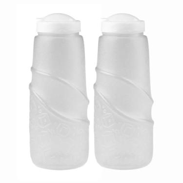 Imagem de Kit 2 Garrafa De Água Jarra Suco Geladeira Tampa Higiênica Bpa Free 1 Litro (Branco)