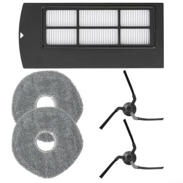 Imagem de Substituição para peças Eufy x9 pro: Acessórios de substituição para Eufy x9 pro Vacuum 2Side Brush 1 Filtro 2 Mop Pad