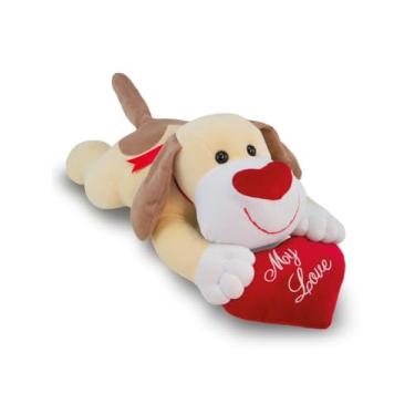 Imagem de Toybrink Cachorrinho De Pelúcia Com Coração Dhomini 55cm