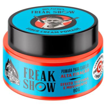 Imagem de Pomada Fiber Cream Freak Show Textura e Movimento Alta Fixação 80g Don Alcides