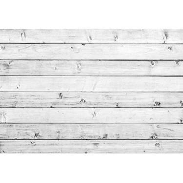 Imagem de OERJU Pano de fundo de madeira branca vintage 1,5 x 0,9 m, quadro de madeira rústico, paisagem rústica, textura retrô, cinza, crianças, adultos, fotos, fotos, fotos, fotos, fotos, estúdio, adereços