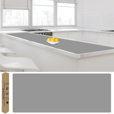 Imagem de Os maiores tapetes de silicone para balcão de cozinha, 304,8 cm x 61 cm, extra grande, resistente ao calor, tapete protetor de bancada, impermeável, espesso, antiderrapante, tapetes multiuso, cinza