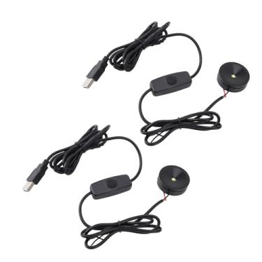 Imagem de 2pcs Luzes de Vista LEDs Luzes LED Reguláveis, Cabo de Destaque USB de 6,6 Pés para Armários de Exibição, Armários, Mesas (Luz branca)