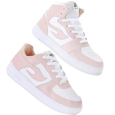 Imagem de Kit Com Dois Pares De Tenis Infantil Menino e Menina Volta as Aulas Hart Star (BOTINHA BRANCA NUDE + TENIS BRANCO NUDE, BR, Criança de 9 a 12 anos, Numérico, 29)